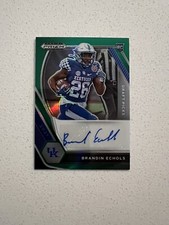 2021 Prizm Draft Picks Autographs Brandin Echols Green Prizm Auto RC