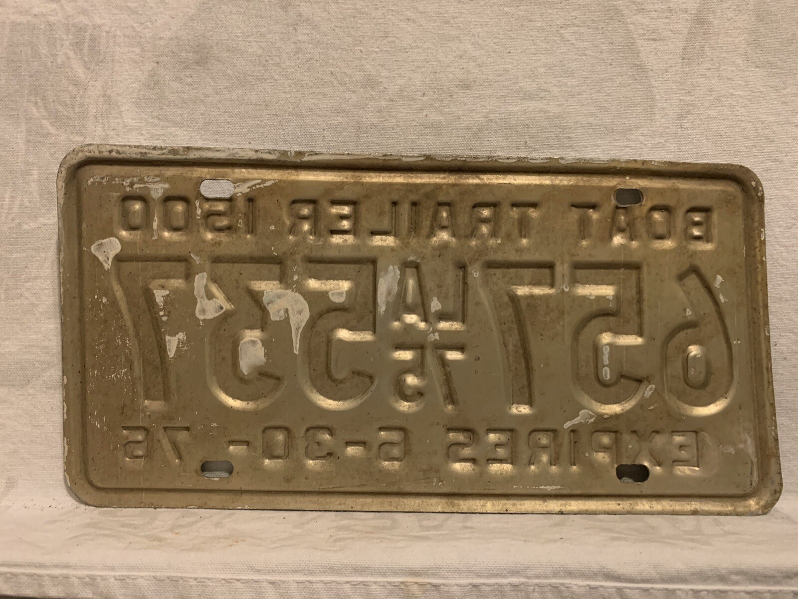 LOUISIANA BOAT TRAILER License Plate LA 1975 1976 eBay