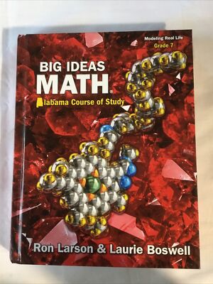 Big Ideas MATH Modeling Real Life Grade 7 Alabama Course Of Study 106A1