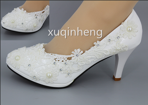 ivory lace pumps