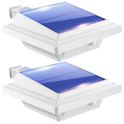 2 Pack Solar Gutter Lights 40LEDs Warm White Street light waterproof garden lamp - Picture 9 of 12