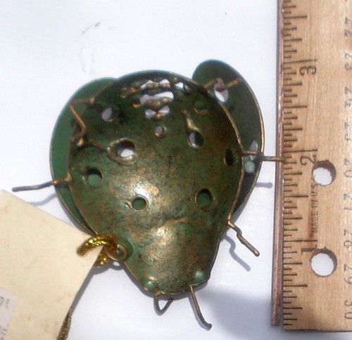 Rana Handarbeit Metall Weihnachtsschmuck Käfer Marienkäfer 7001 Neu aus altem Lagerbestand Neu mit Etikett (265) - Bild 2 von 2