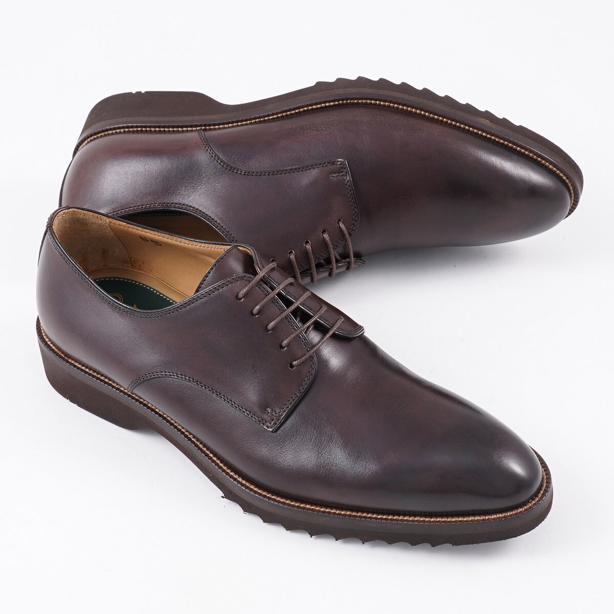 SAOLA Derby in pelle Pastori by di Bianco ""Claudius"" con suola leggera scarpe US 11 5