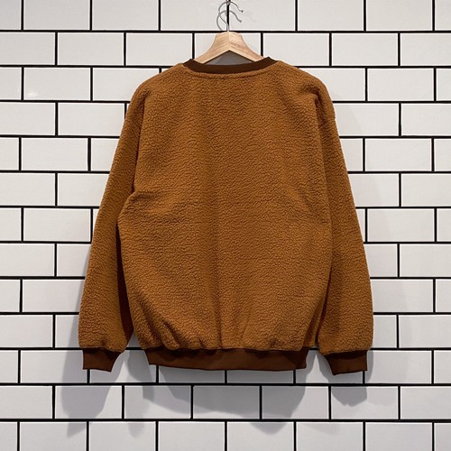 PLEASURES MARS SHERPA CREWNECK BROWN - Picture 2 of 4