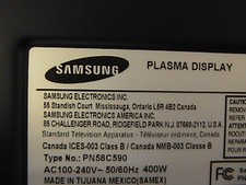 Samsung TV model PN58C590G4FXZA various parts