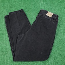 VINTAGE LEE USA MADE BLACK DENIM JEANS WOMENS FITS 33X30