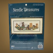 New Needle Treasures Pets At Play Kittens Counted Cross Stitch Kit Cats 04655