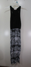 Pink Republic Maxi Dress Size XS Black White Pull Over Sleeveless Elastic Waist