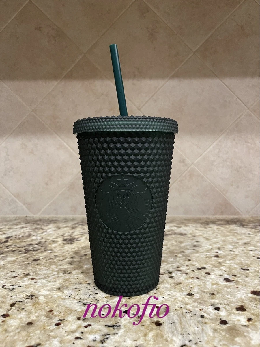 Starbucks Winter Matte Dark Green Studded Tumbler 16oz NEW