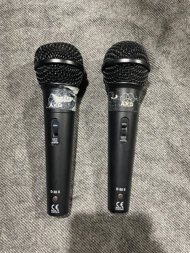 2x AKG D55 S Gesangs Mikrofone Karaoke Talkback Proberaum