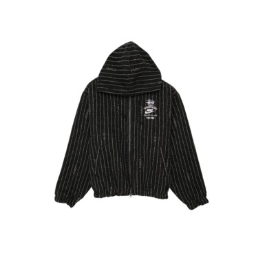Nike x Stussy Striped Wool Jacket Black Brand New Size Nike x Stussy Striped Wool Jacket Black Brand New Size