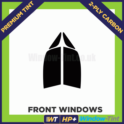 For Mitsubishi Colt 3-door 2004-07 Carbon Pre Cut Window Tint Front Premium HP+ - Picture 2 of 10
