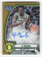 2024-25 Bowman U Chrome #74 TJ Bamba Prospects Auto Gold Refractor #/50