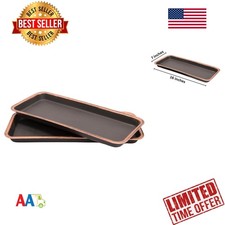 16" Decorative Rectangular Tray Set Rustic Planter for Indoor/Outdoor Use