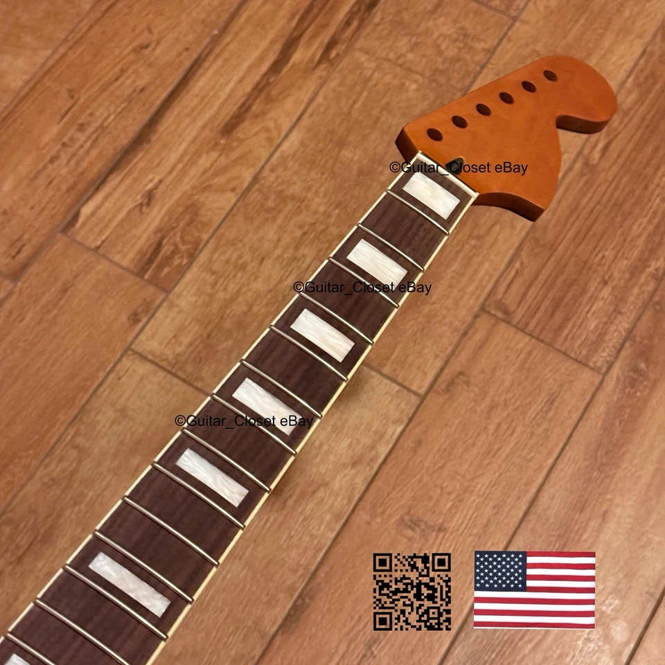 Deluxe Roasted Maple Jazzmaster Stainless Rosewood Neck Fits Strat Fender JZRE - Image 3 of 4