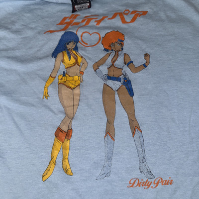 Vintage Dirty Pair Single Stitch Anime Screen stars Shirt Size Large 1990s
