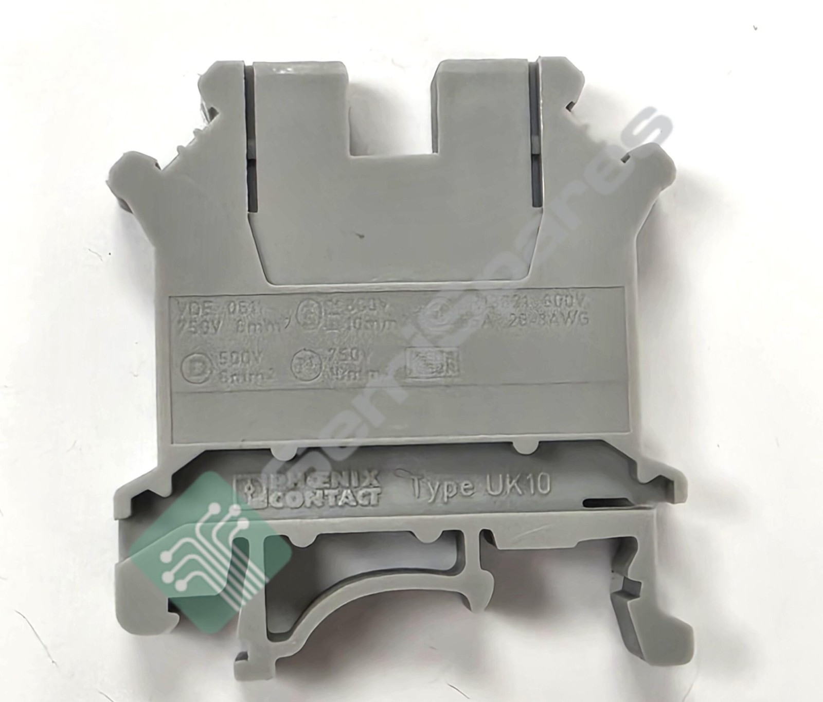 PHOENIX CONTACT UK10 TERMINAL BLOCK DIN RAIL MOUNT FEED THRU