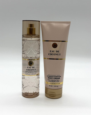 Bath & Body Works EAU DE COCONUT Body Mist & Body Cream Set
