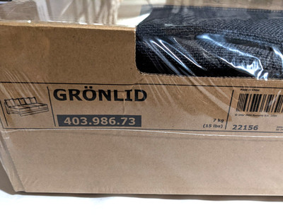 Ikea GRONLID Three 3 Seat Sofa Section Cover Slipcover SPORDA DARK GRAY Sealed!