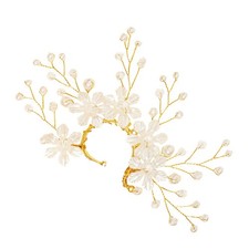 1Pc Bridal Exquisite Ear-cuff Decorative Ear Clip Fake Pearl Ear Decor Golden