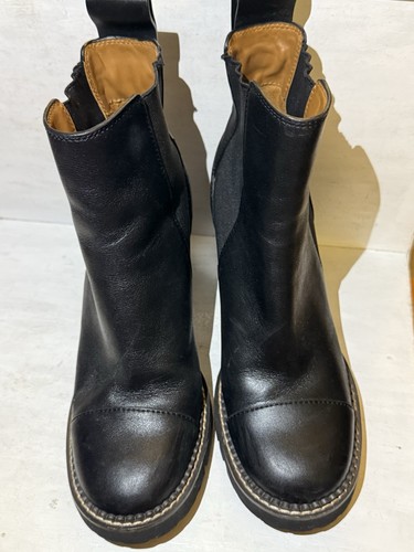 SEE BY CHLOE side gore Black Leather boots Women’s Size 7 eu Sz 38 Lk Nw - Picture 9 of 10