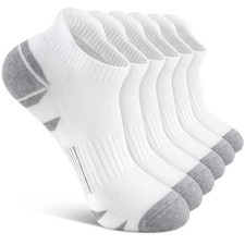 6 Pairs Low Cut Ankle Socks, Cushioned Athletic Socks for Men - Running Sports
