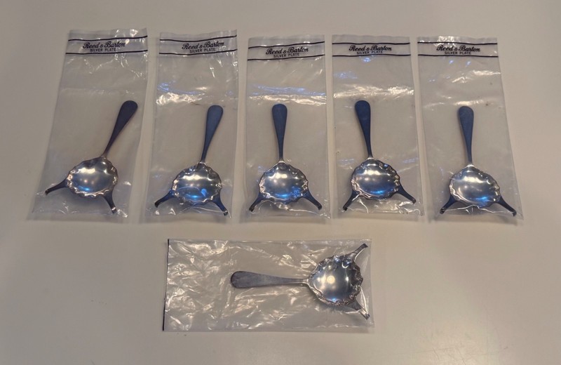 NEW- Lot (6) Reed and Barton Silverplate Brandy Brulee Cafe Royale Cognac Spoons