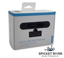 NEW - Lenovo 500 FHD Webcam Full HD 1080P 4x Digital Zoom 4XC0V13599 - Black