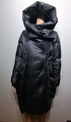 Elisabetta Franchi Icy Black Women's Hooded Puffer Coat Jacket Size 38