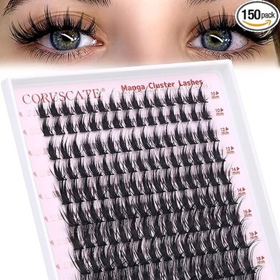 CORUSCATE Manga Cluster Lashes Fairy Wispy Individual Eyelashes Anime Lashes