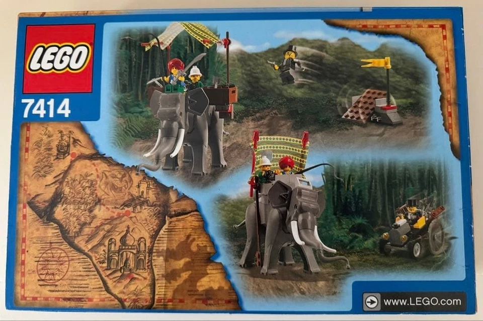 LEGO Orient Expedition Adventurers Elephant Caravan 7414 In 2003 New Retired - Image 2 of 2