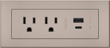 Legrand RDZCNI Radiant Furniture Power Center with USB, Recessed Power Strip, 2