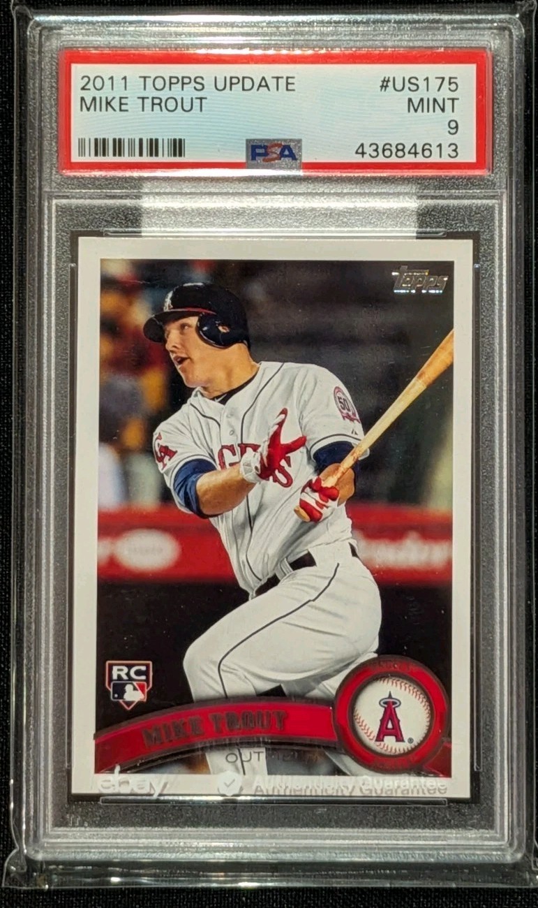 2011 Topps Update Mike Trout ROOKIE PSA 9 MINT RC US175 Angels ~4613