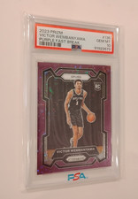 2023 Panini Prizm Victor Wembanyama Rookie Purple Fast Break RC 74  /75 PSA 10
