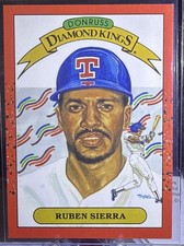 1990 Donruss - Error Ruben Sierra #3 no  Black Stripe on Top Back Border