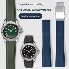 High End Fluororubber Watch Strap Sports Band 20/21/22mm for Breitling Avenger