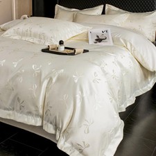 3 Pcs Cream Color Duvet Cover Set 1 Duvet Cover 2 Pillowcase, Without Core