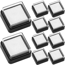 HINZIC 20PCS 3x3cm Empty Blank Ink Pad No Fingerprint Uninked White