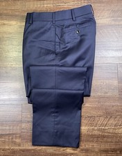 Pantalones de vestir Brooks Brothers Regent Fit Brooksflex para hombre 34x30 azul marino lana Reda Flexo