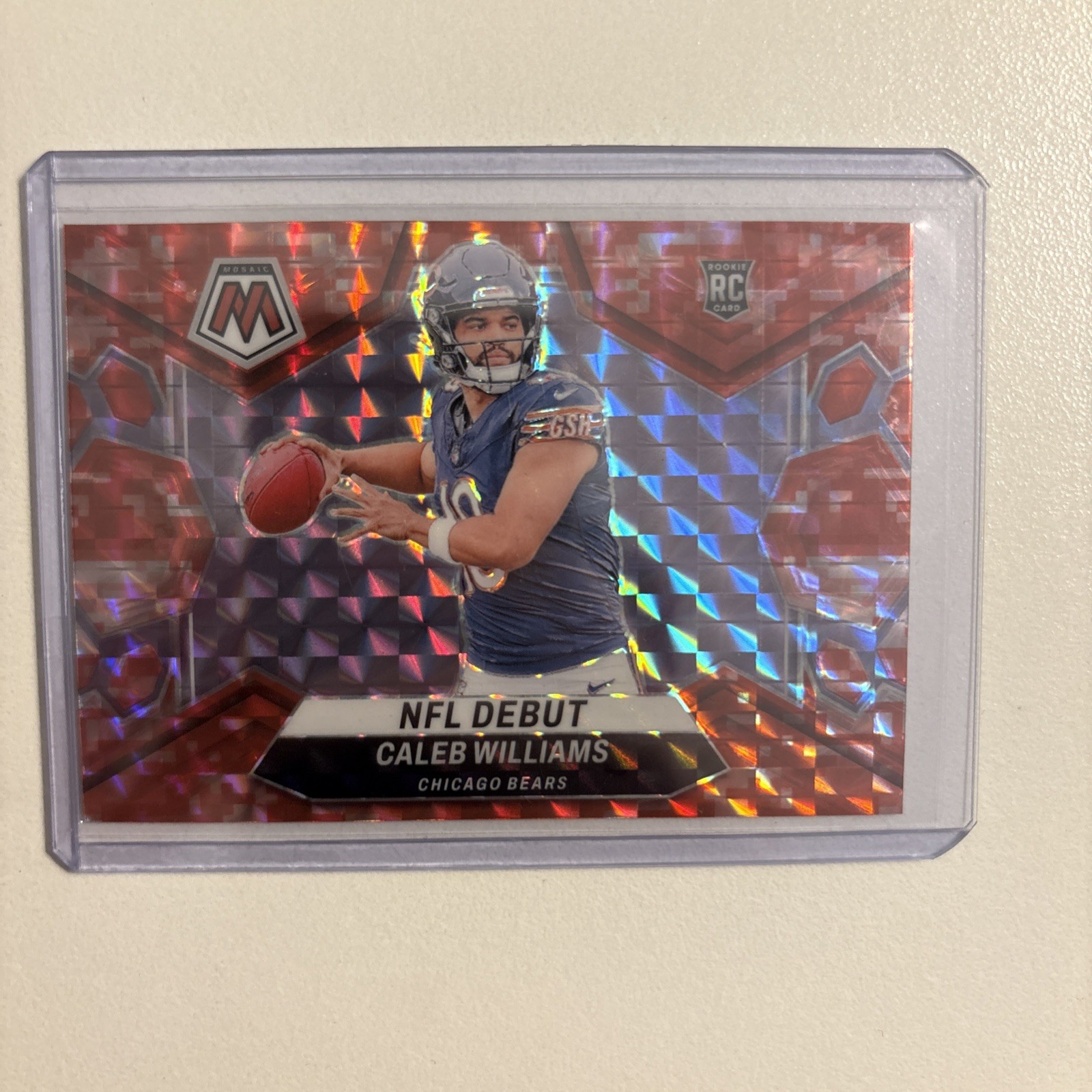 2024 Panini Mosaic CALEB WILLIAMS RC NFL Debut Red Mosaic Prizm #289