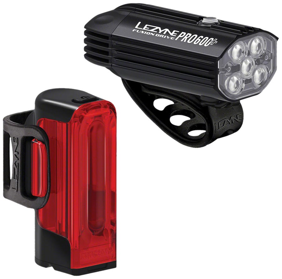 Juego de faros/luces traseras Lezyne Fusiondrive Pro 600/Strip Drive 300+