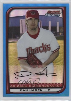2008 Bowman Chrome Blue Refractor 134/150 Dan Haren #122 1j9