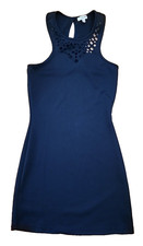 Party Sexy S Black Bodycon Dress Laser Cutout Form Fitting
