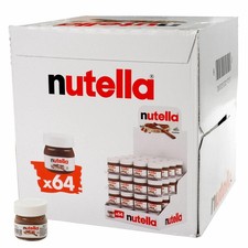 Ferrero Nutella Miniglas, Nuss-Nougat-Creme, Brotaufstrich, 64 Stück je 25 g