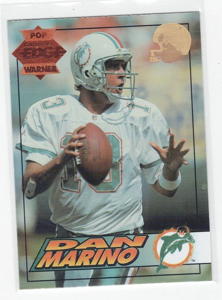 1994 Collector's Edge - Dan Marino #115 Pop Warner Bronze 22k Gold Helmet