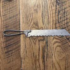 VINTAGE CLAUSS BONE / BREAD KNIFE WITH SERRATED EDGE – 14.5” LONG - EXCELLENT