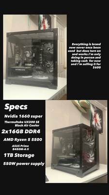 Ryzen 5 5500 Gaming PC | GTX 1660 Super | 32GB DDR4 | 1TB SSD | New|