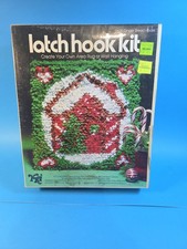 Vintage Latch Hook Kit 9678 Ginger Bread House Valiant Yarn YKI 1977 Christmas