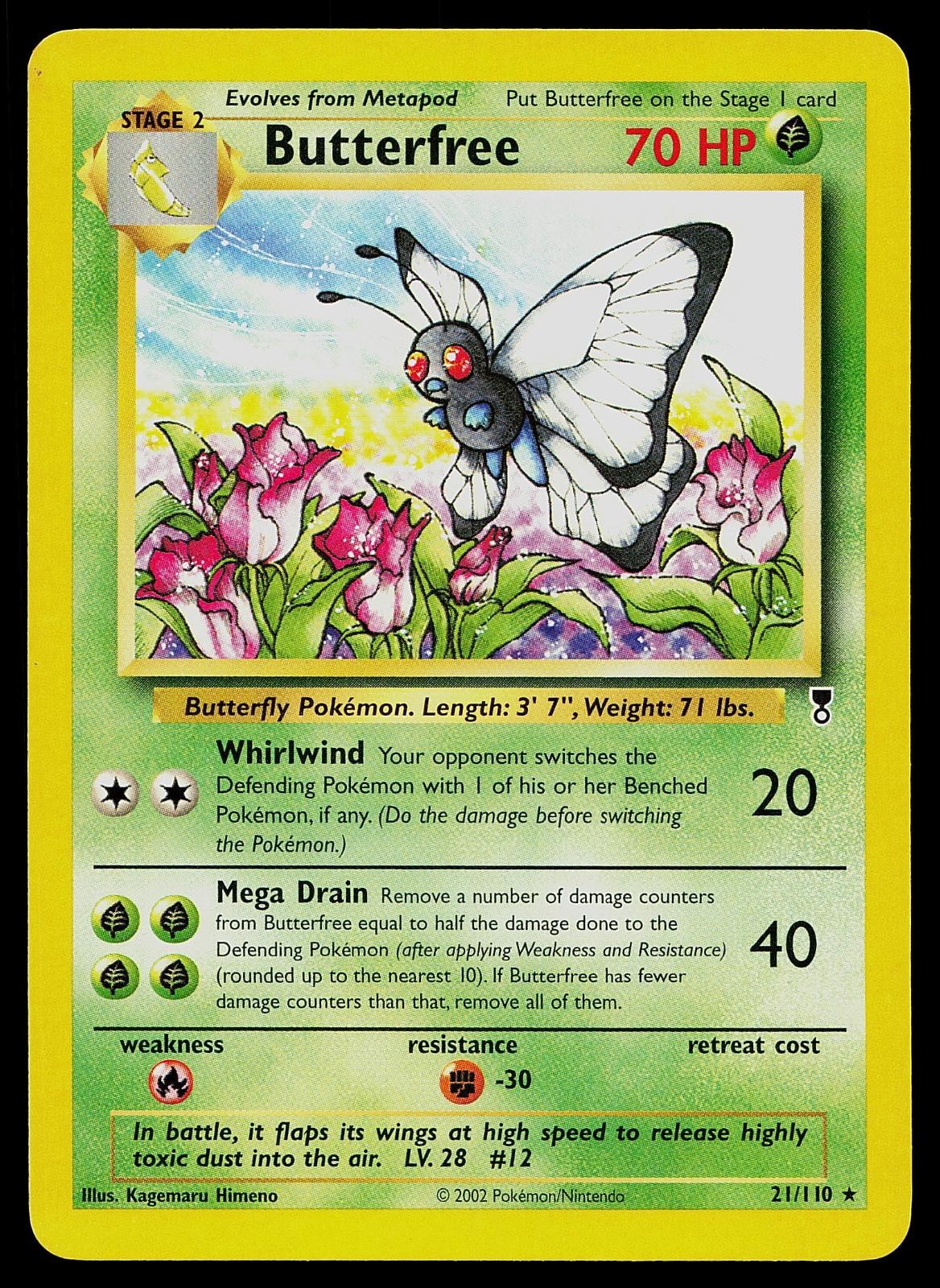Pokemon Card - Butterfree Legendary Collection 21/110 Rare
