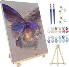 hyzsj Paint by Numbers Kit for Adults with 11.8x15.7 inches, Butterfly B